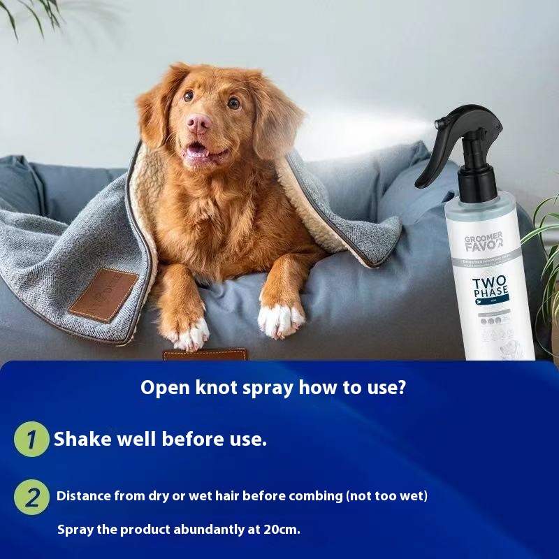 Wholesale Open Knot Spray Pets Electrostatic Free Combing Lasting Fluffy Hair Essence for Dogs Cats