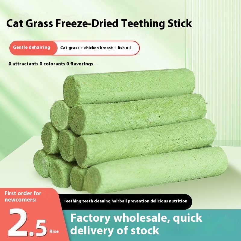 Cat grass freeze-dried teething sticks