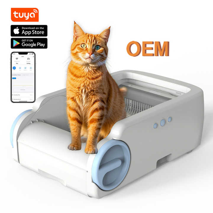Open-Top Self Cleaning Cat Litter Box with APP Control