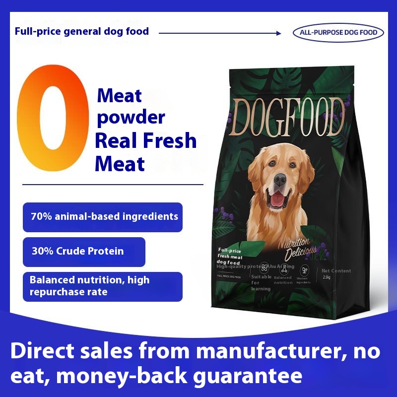 Complete and balanced dog food with fresh meat and take care of dog health